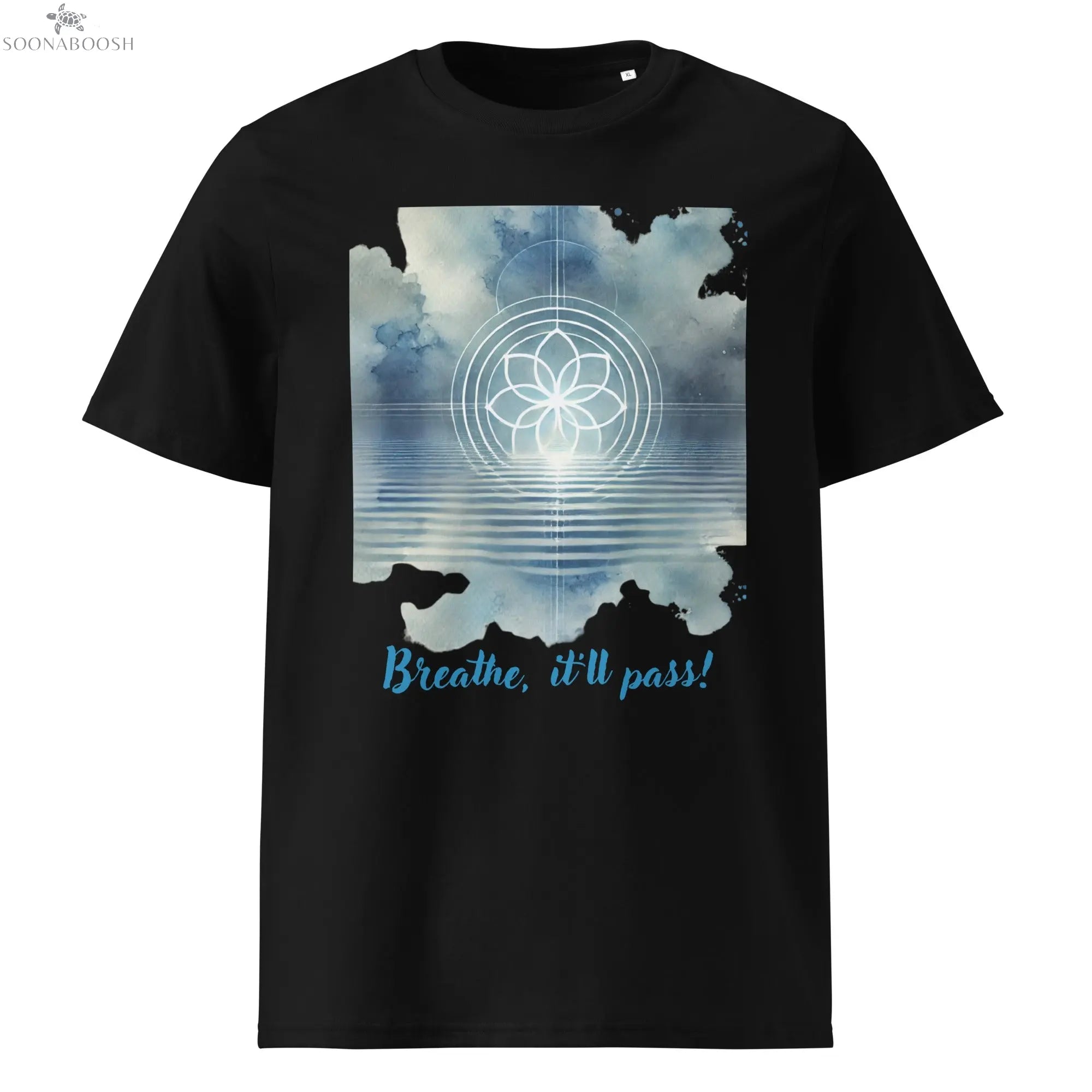 Breathe, It’ll Pass T-Shirt | Unisex Organic Cotton Ribbed Neck Tee SOONABOOSH